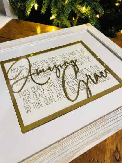Amazing Grace Framed 3D Art
